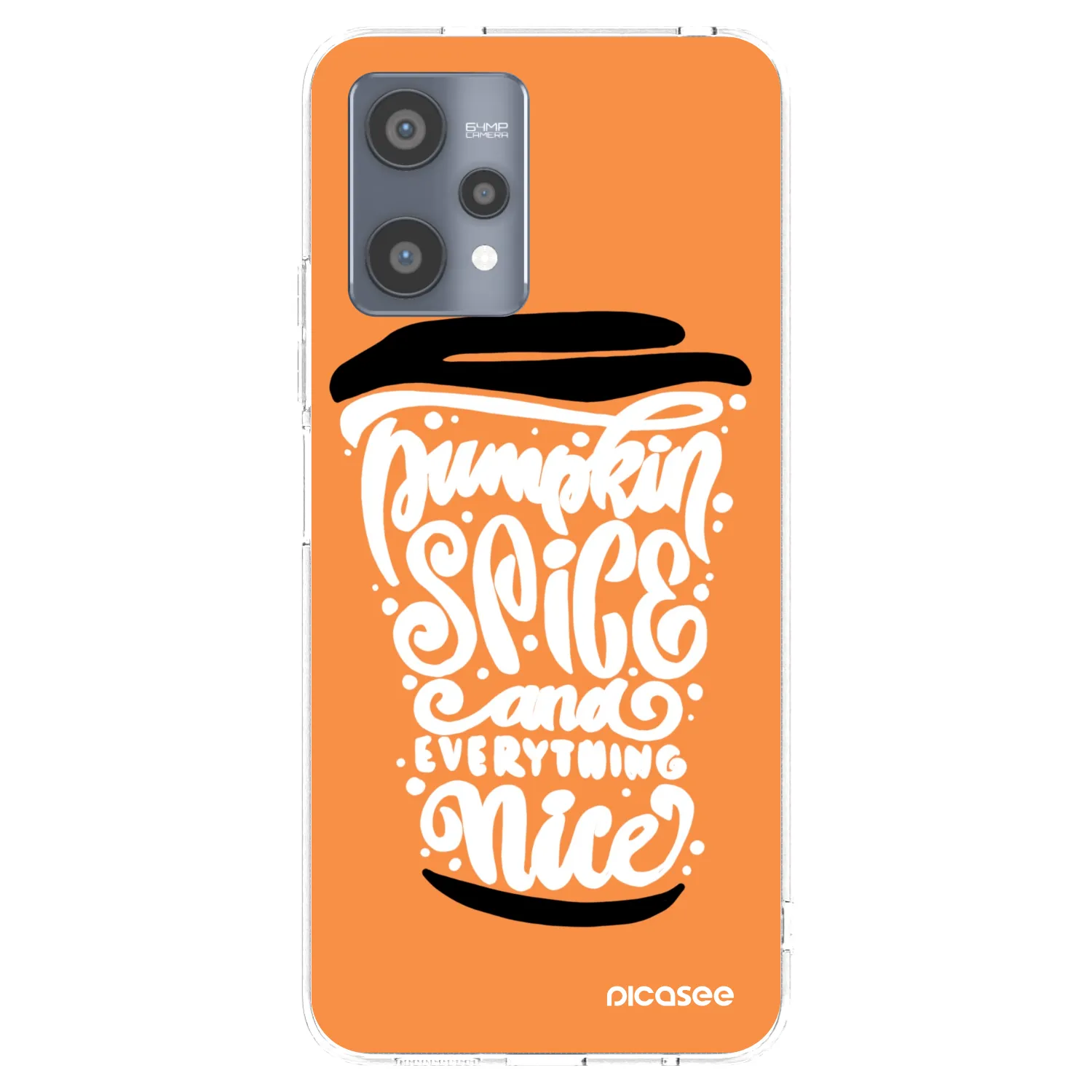 Picasee silikonska prozirna maskica za Realme 9 Pro 5G - Pumpkin coffee