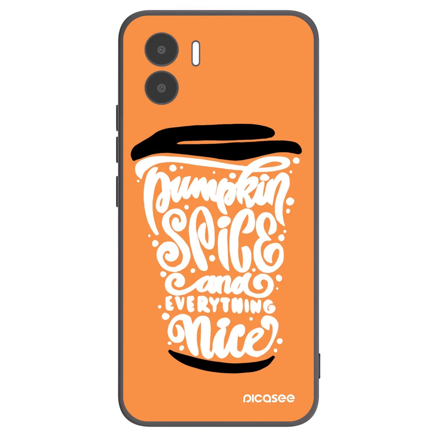 Picasee crna silikonska maskica za Xiaomi Redmi A1 - Pumpkin coffee