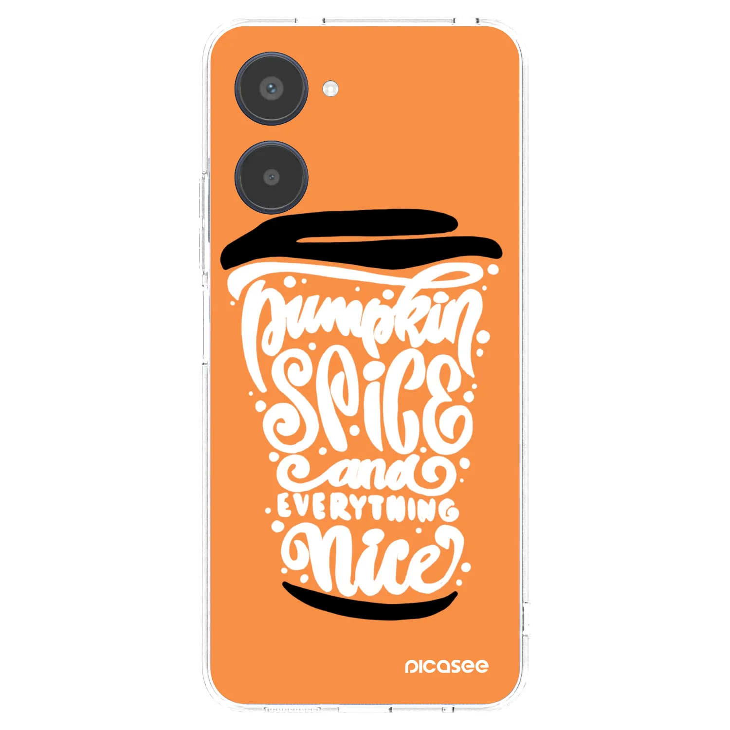 Picasee silikonska prozirna maskica za Realme 10 4G - Pumpkin coffee