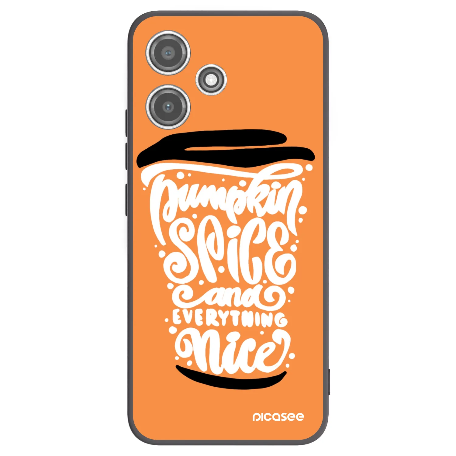 Picasee crna silikonska maskica za Xiaomi Redmi 12 5G - Pumpkin coffee