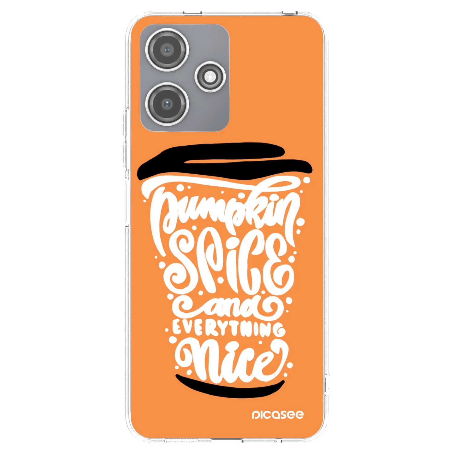 Picasee silikonska prozirna maskica za Xiaomi Redmi 12 5G - Pumpkin coffee