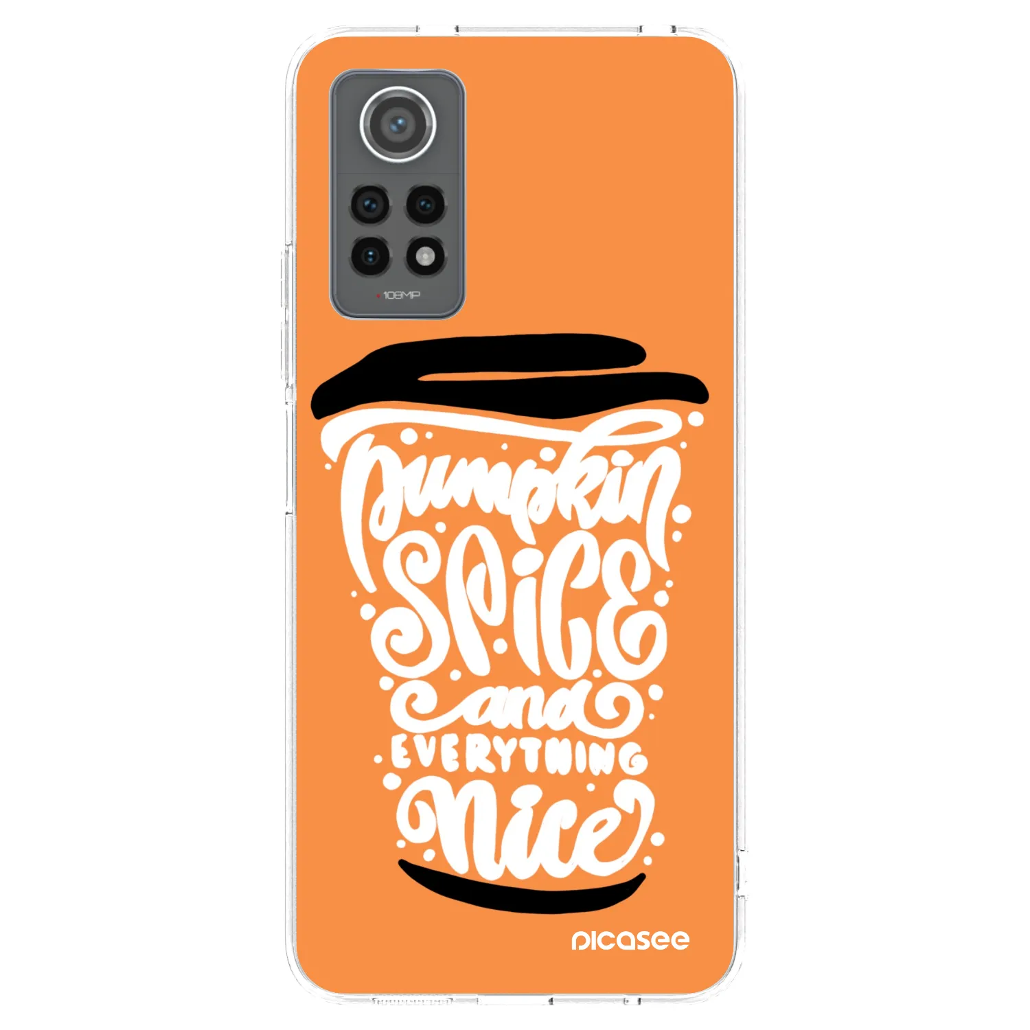 Picasee silikonska prozirna maskica za Xiaomi Redmi Note 12 Pro 4G - Pumpkin coffee