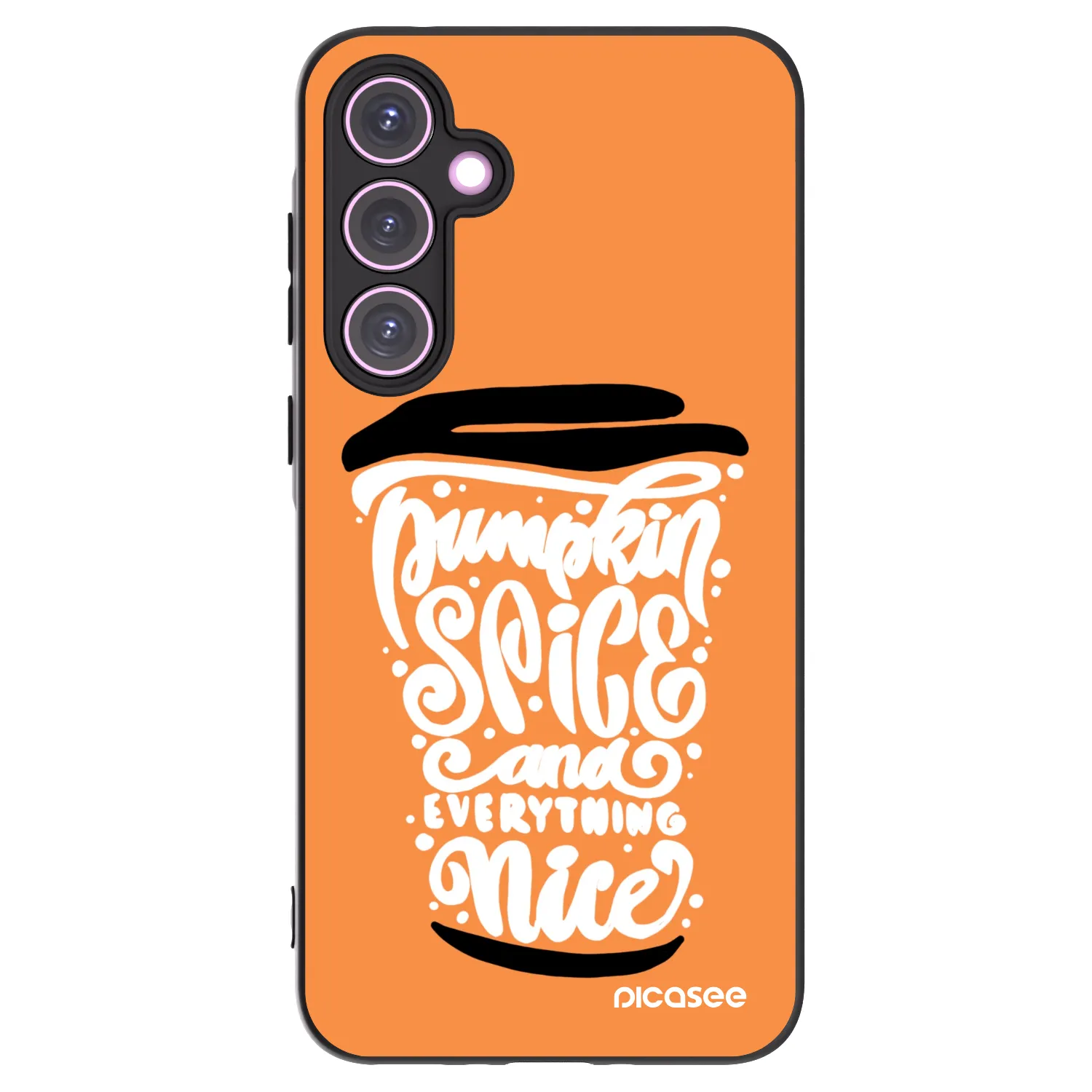 Picasee crna silikonska maskica za Samsung Galaxy A35 5G A356B - Pumpkin coffee