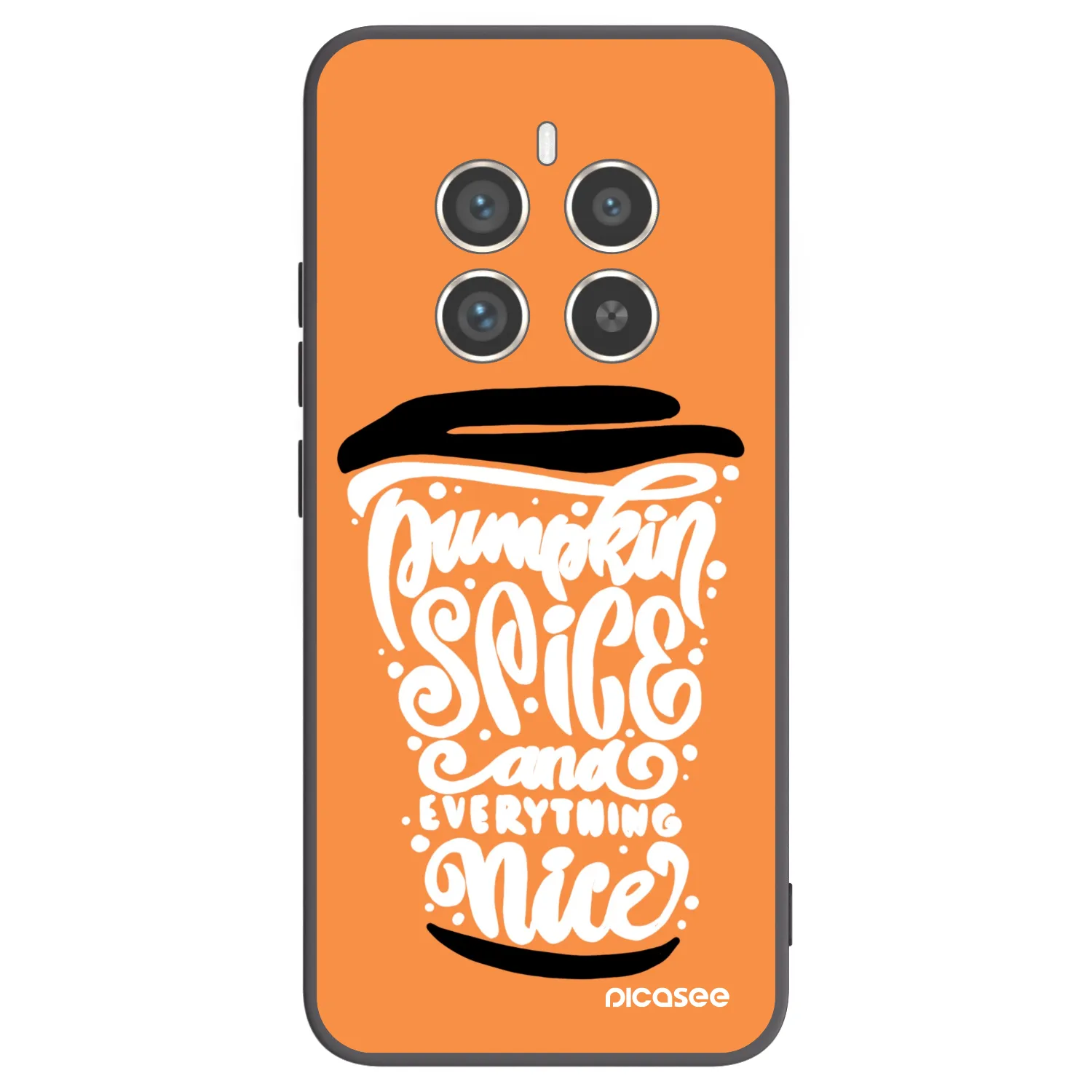 Picasee crna silikonska maskica za Realme 12 Pro 5G - Pumpkin coffee