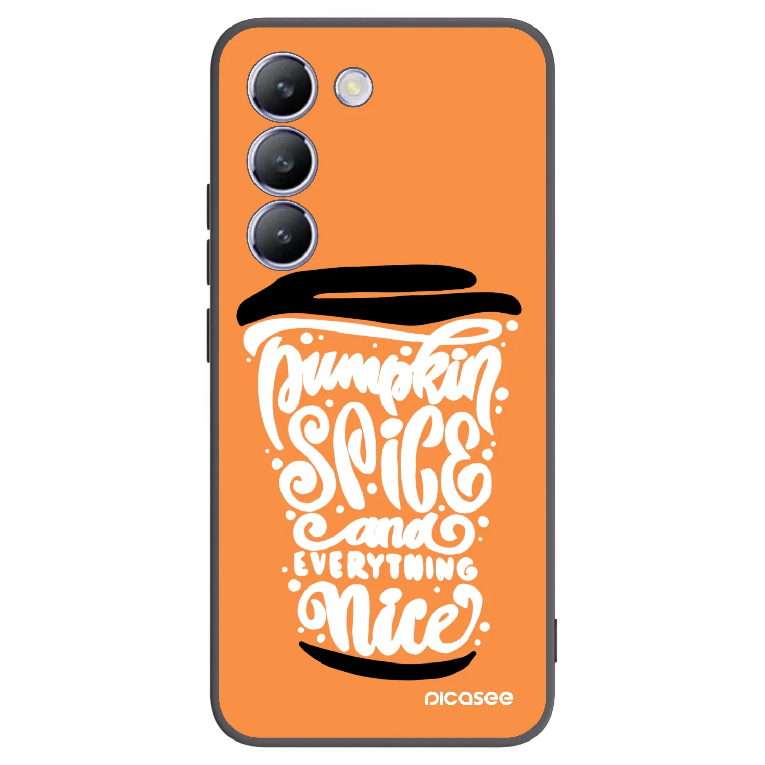Picasee crna silikonska maskica za Vivo V40 SE 5G - Pumpkin coffee