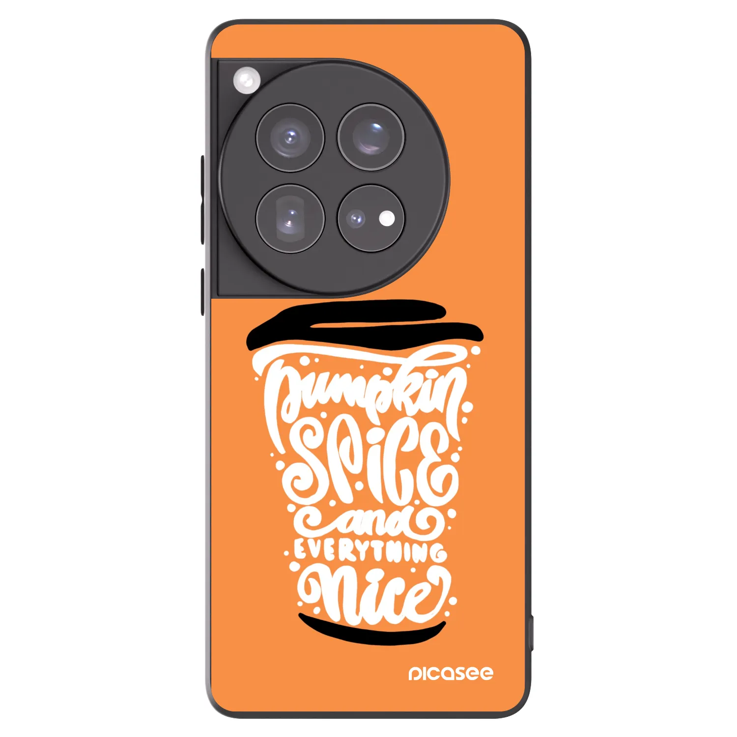 Picasee crna silikonska maskica za OnePlus 12 5G - Pumpkin coffee