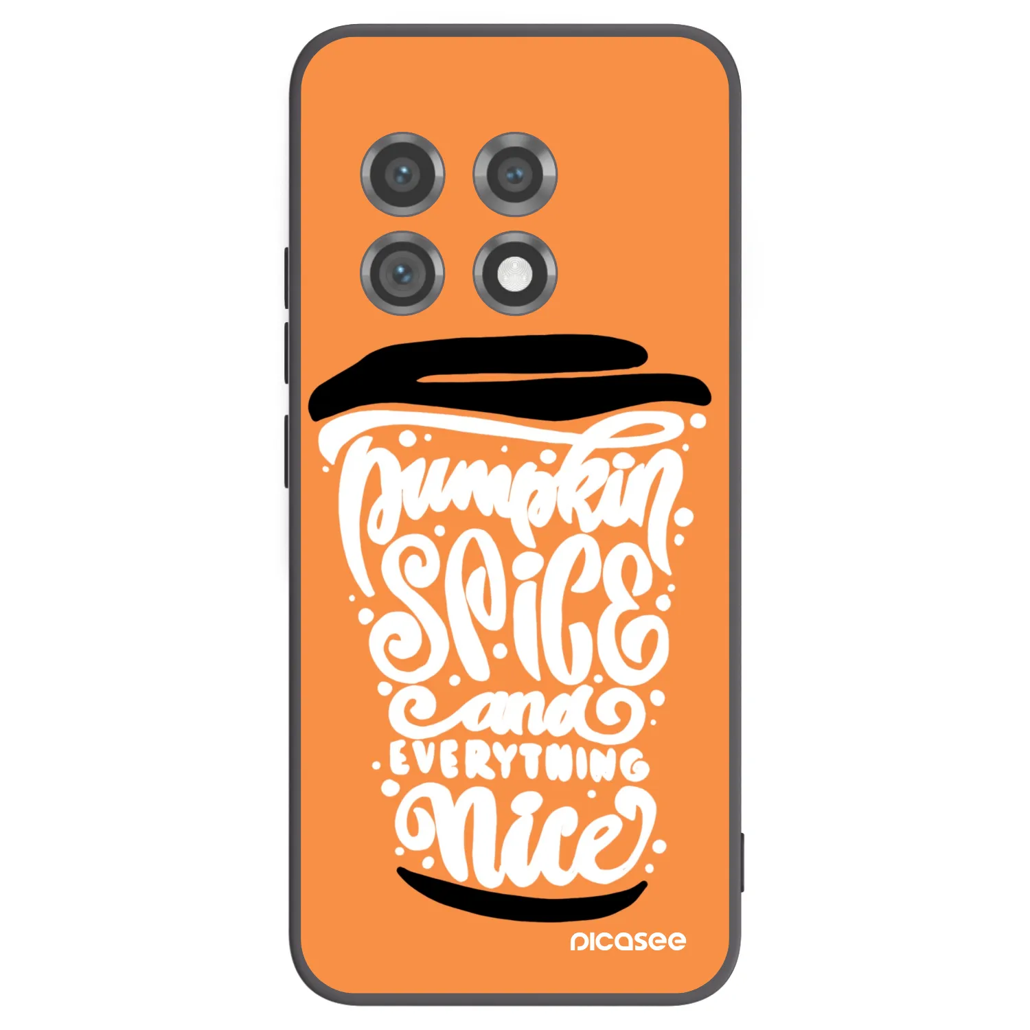 Picasee crna silikonska maskica za OnePlus 11 5G - Pumpkin coffee
