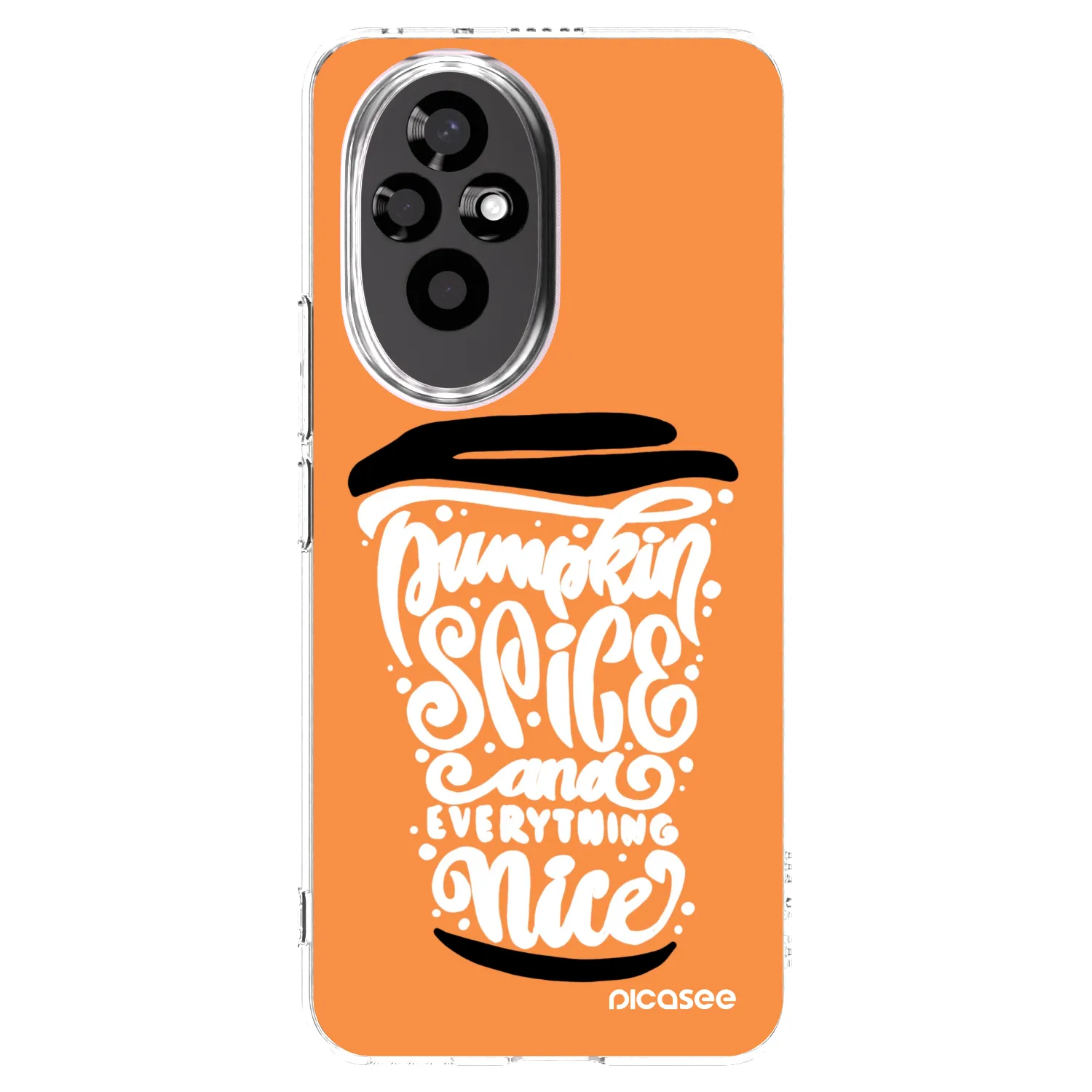 Picasee silikonska prozirna maskica za Honor 200 Pro 5G - Pumpkin coffee