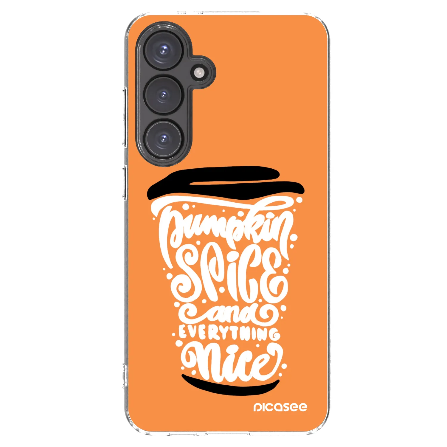 Picasee silikonska prozirna maskica za Samsung Galaxy S24 FE S721B - Pumpkin coffee
