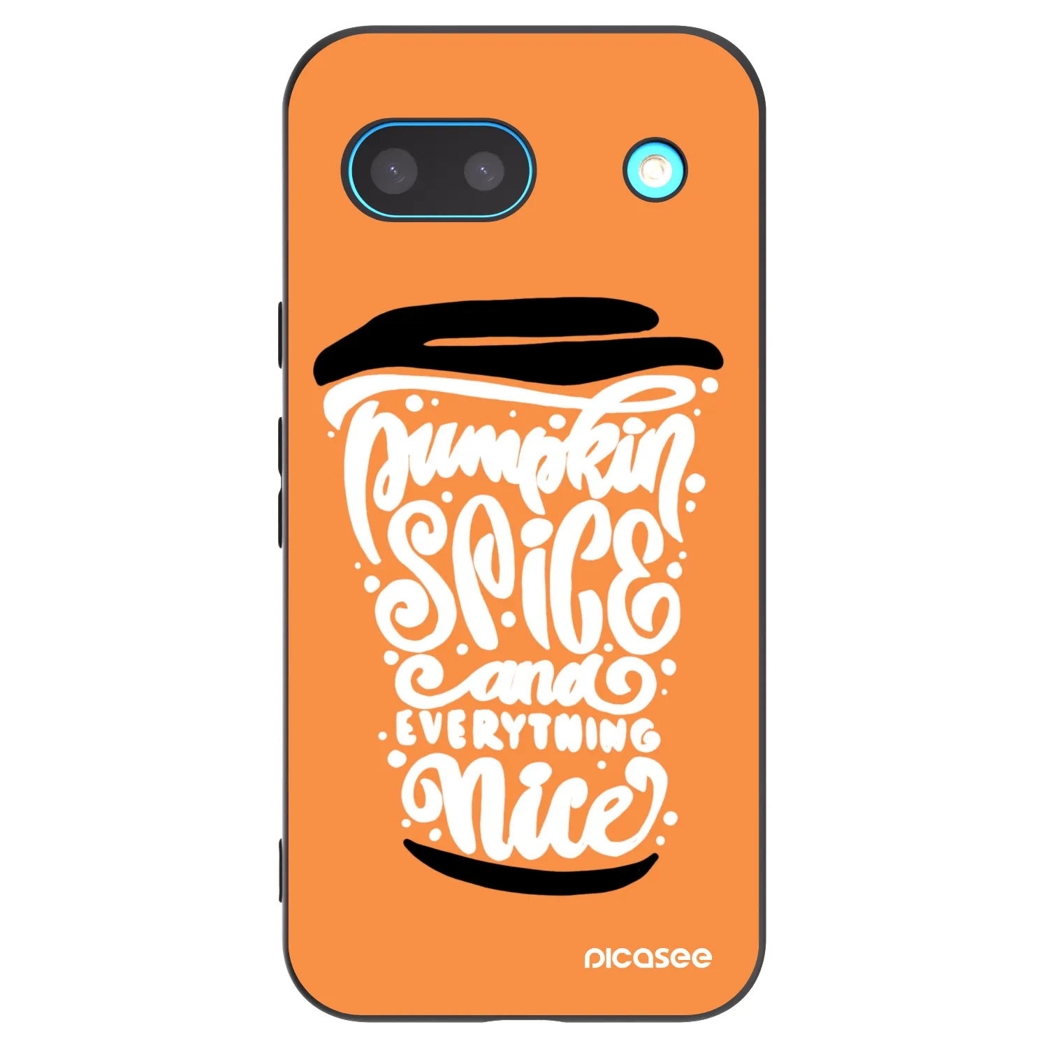 Picasee crna silikonska maskica za Google Pixel 8a - Pumpkin coffee