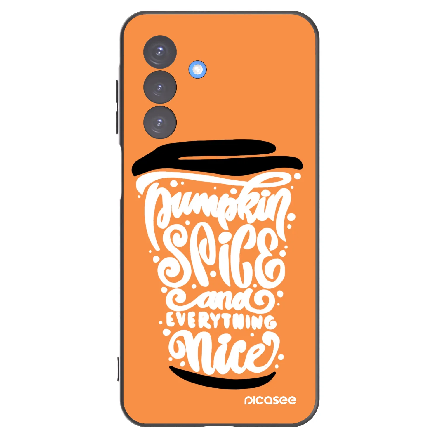 Picasee crna silikonska maskica za Samsung Galaxy A17 5G - Pumpkin coffee