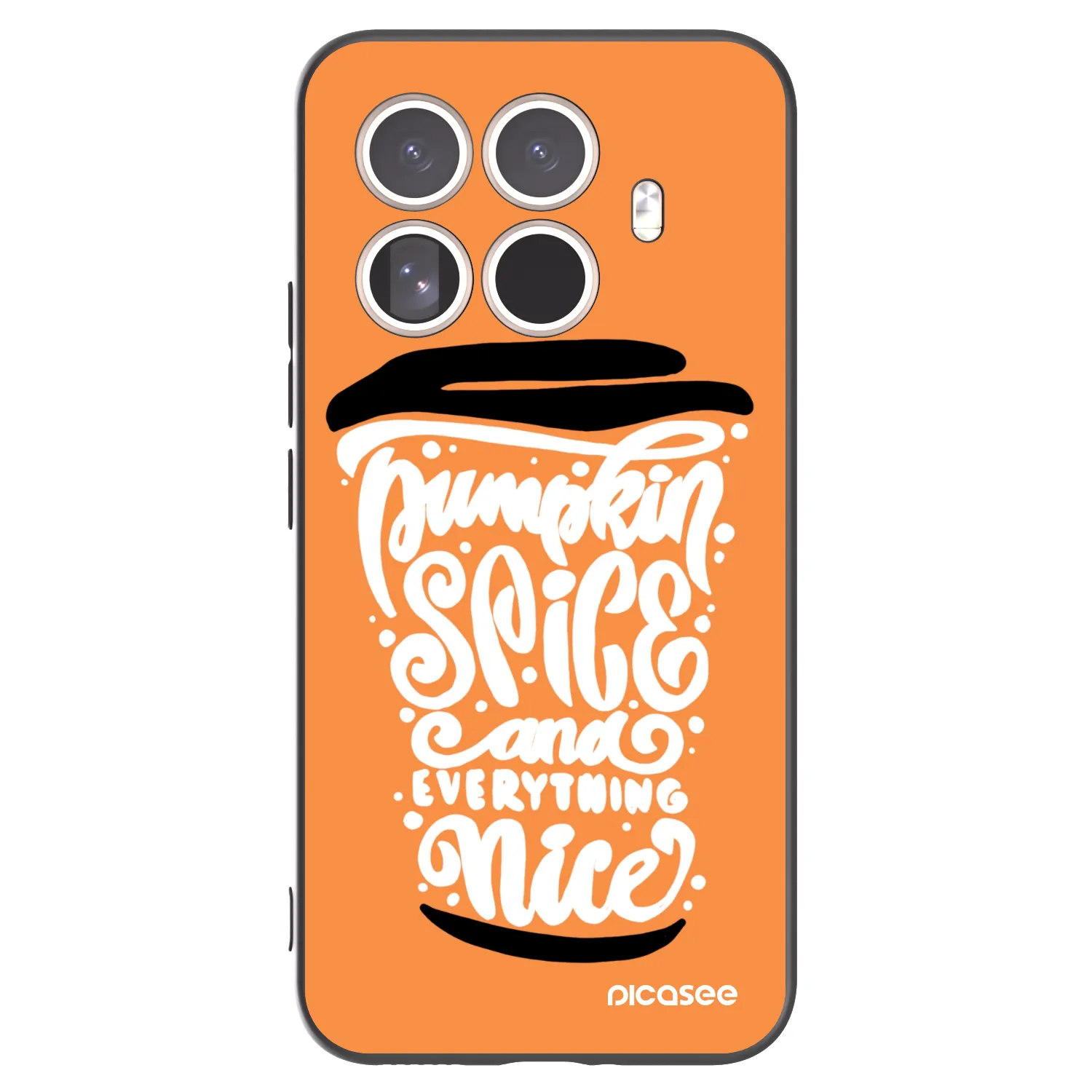 Picasee crna silikonska maskica za Xiaomi 15T Pro - Pumpkin coffee