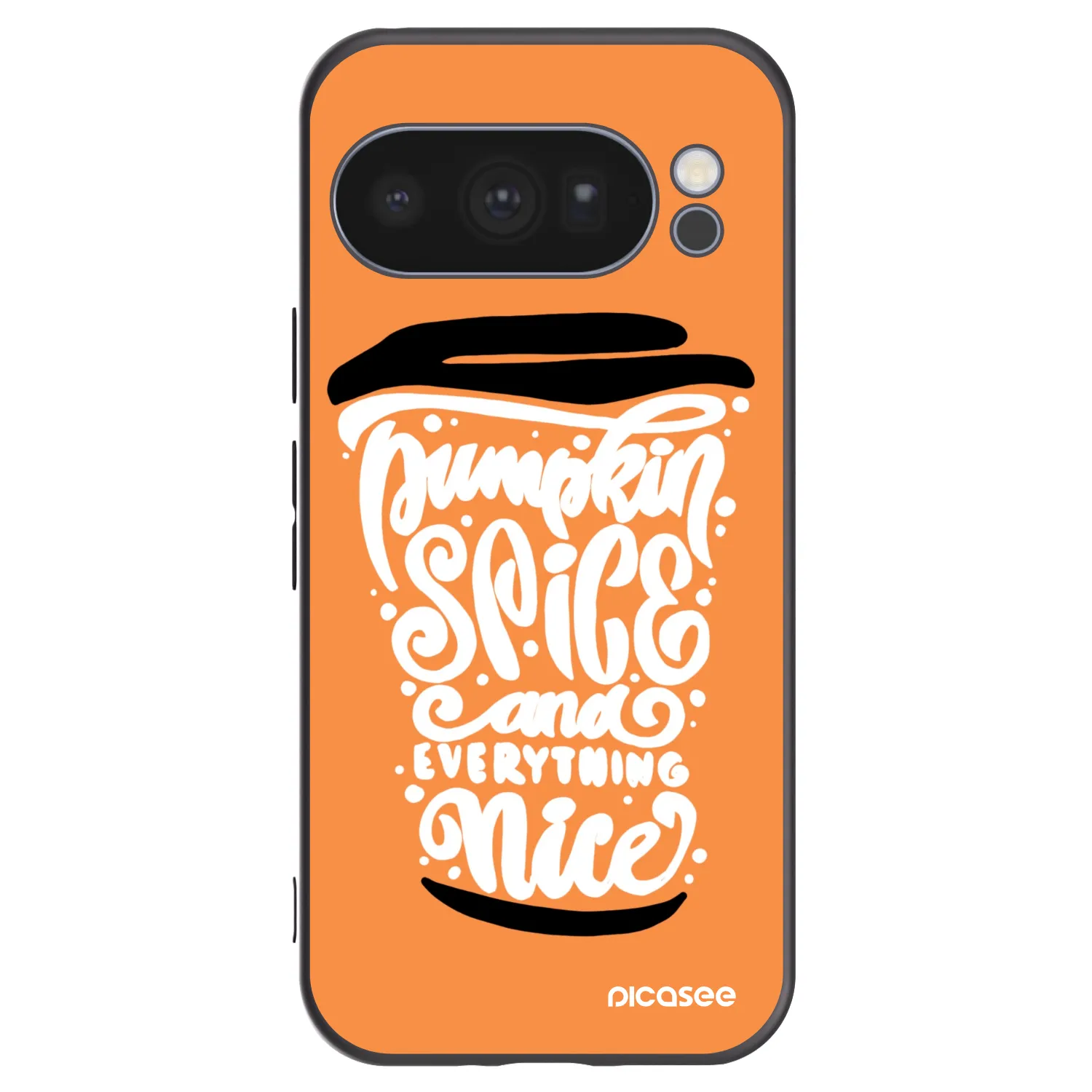 Picasee crna silikonska maskica za Google Pixel 10 Pro - Pumpkin coffee