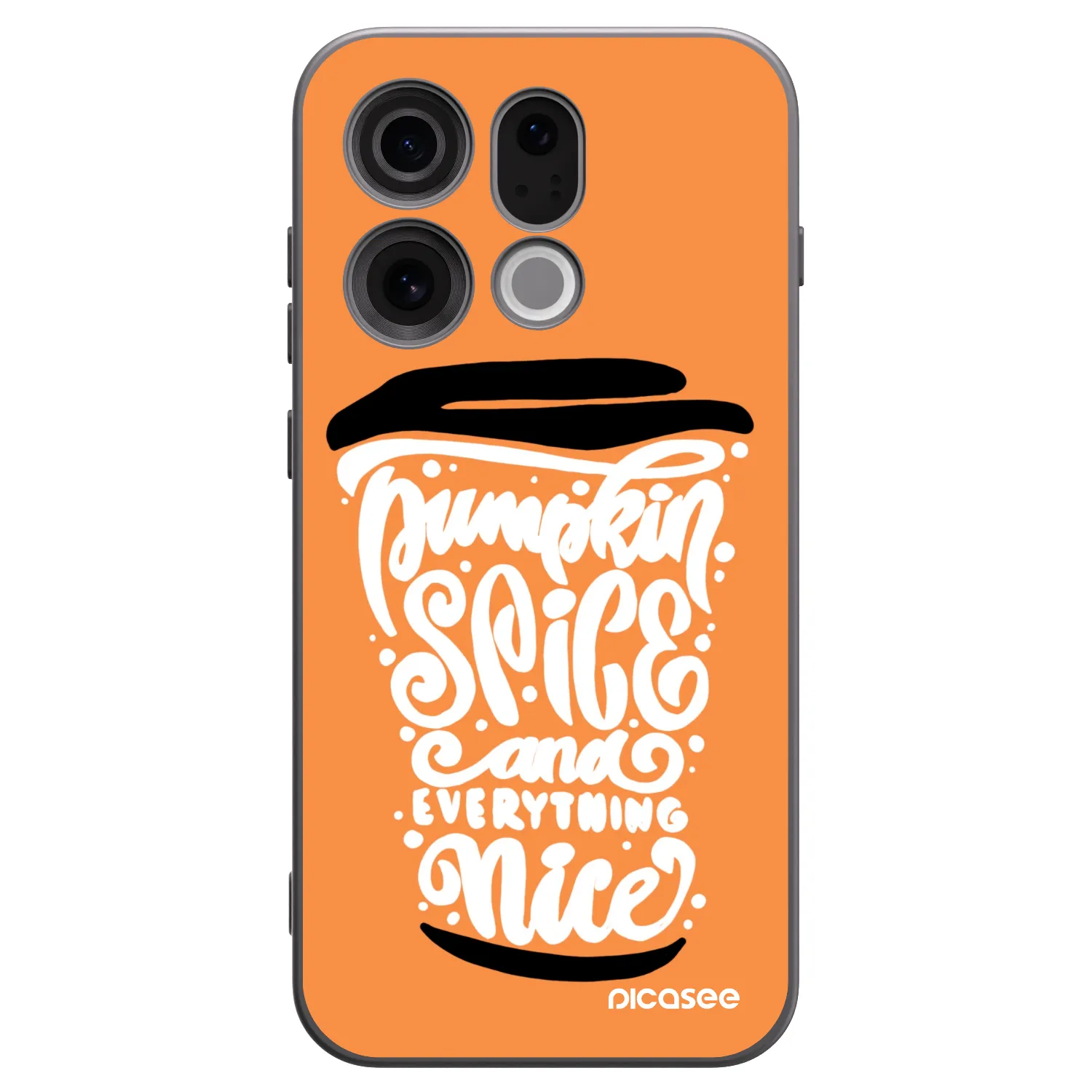 Picasee crna silikonska maskica za OPPO Find X9 - Pumpkin coffee
