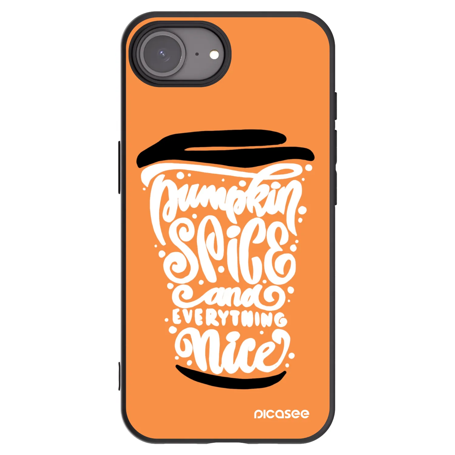 Picasee crna silikonska maskica za Apple iPhone 17e - Pumpkin coffee