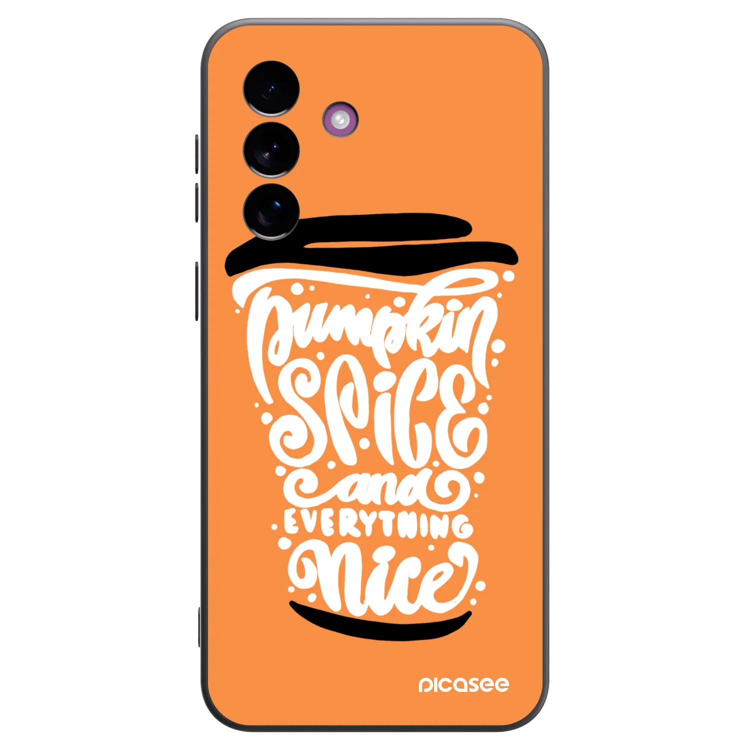 Picasee crna silikonska maskica za Samsung Galaxy A37 - Pumpkin coffee