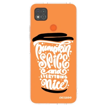 Picasee silikonska prozirna maskica za Xiaomi Redmi 9C - Pumpkin coffee
