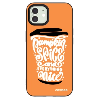 Picasee crna silikonska maskica za Apple iPhone 12 - Pumpkin coffee