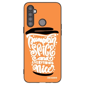 Picasee crna silikonska maskica za Realme 5 - Pumpkin coffee