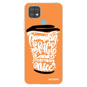 Picasee silikonska prozirna maskica za Realme C21 - Pumpkin coffee