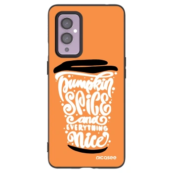 Picasee crna silikonska maskica za OnePlus 9 - Pumpkin coffee