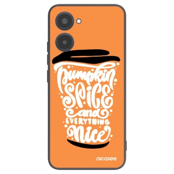 Picasee crna silikonska maskica za Realme 10 4G - Pumpkin coffee