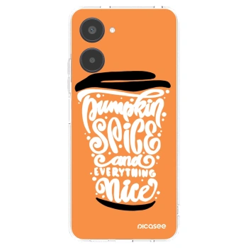Picasee silikonska prozirna maskica za Realme 10 4G - Pumpkin coffee