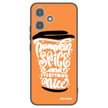 Picasee crna silikonska maskica za Xiaomi Redmi 12 5G - Pumpkin coffee