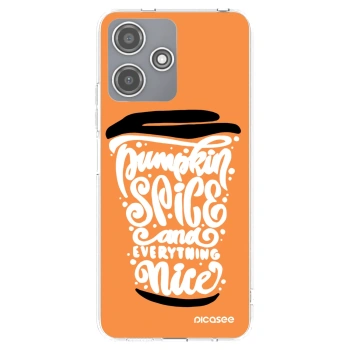 Picasee silikonska prozirna maskica za Xiaomi Redmi 12 5G - Pumpkin coffee
