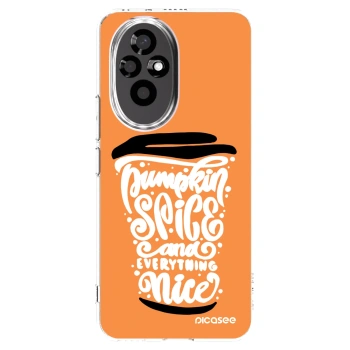 Picasee silikonska prozirna maskica za Honor 200 Pro 5G - Pumpkin coffee