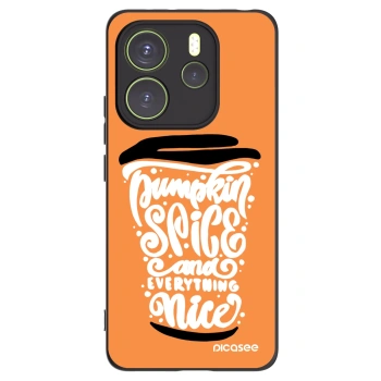 Picasee crna silikonska maskica za Xiaomi Redmi Note 14 4G - Pumpkin coffee