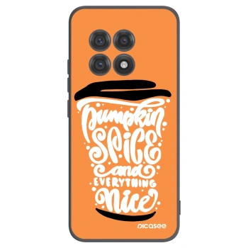 Picasee crna silikonska maskica za OnePlus 13R 5G - Pumpkin coffee