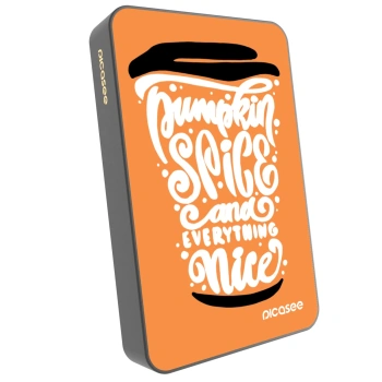 Picasee Prijenosni punjač s MagSafe 10 000 mAh Sivo - Pumpkin coffee