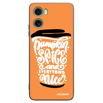 Picasee crna silikonska maskica za Motorola Moto G06 - Pumpkin coffee