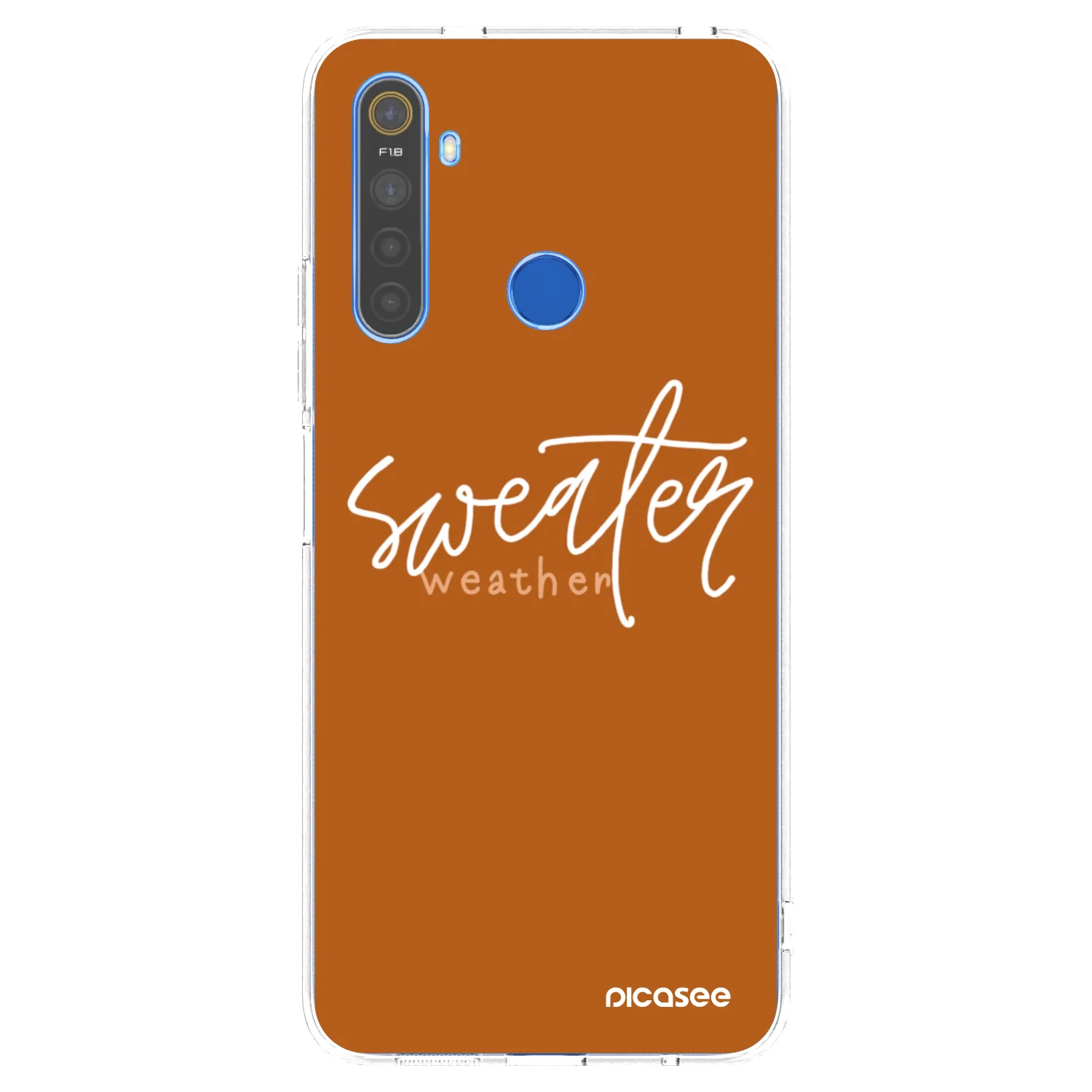 Picasee silikonska prozirna maskica za Realme 5 - Sweater weather