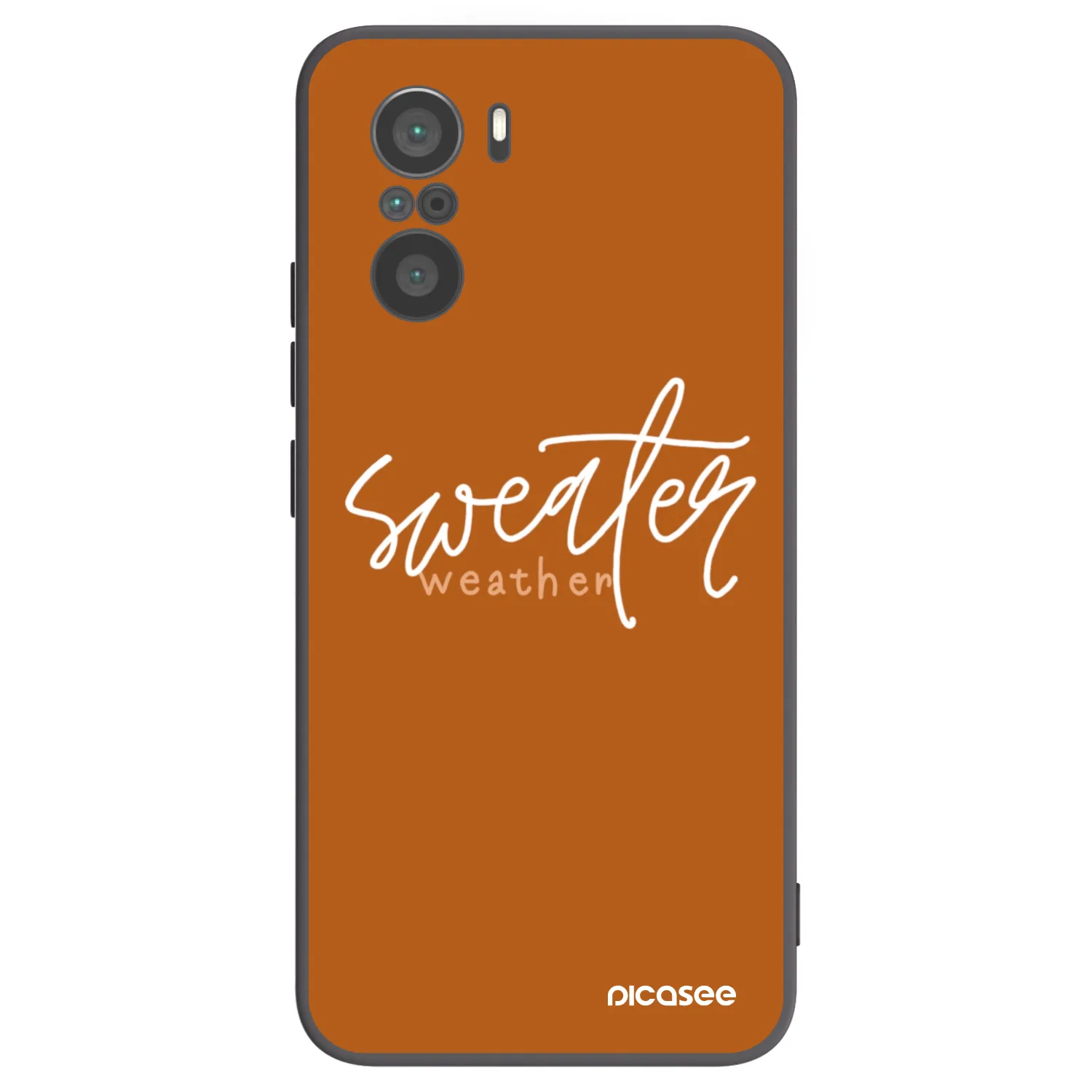 Picasee crna silikonska maskica za Xiaomi Poco F3 - Sweater weather