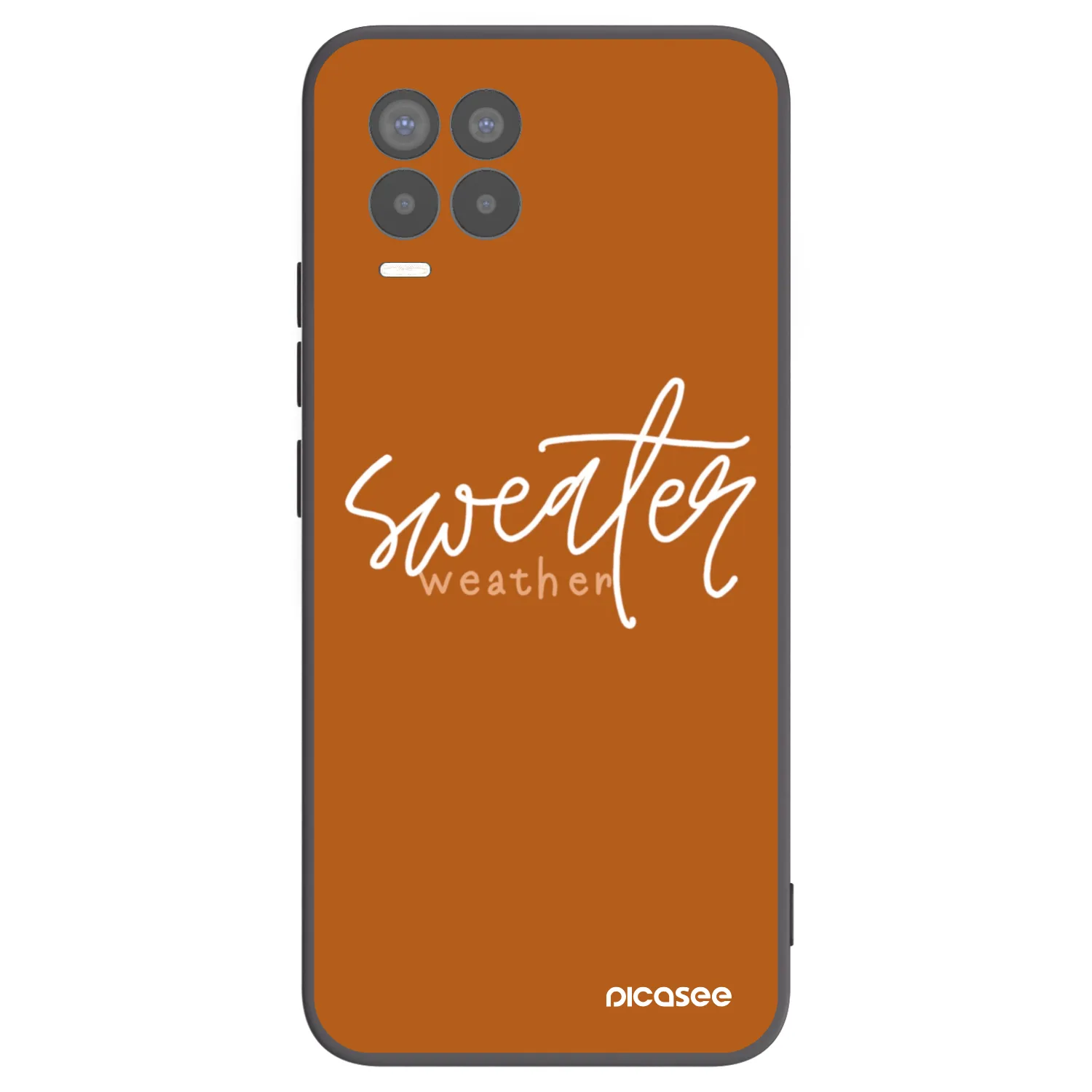 Picasee crna silikonska maskica za Realme 8 4G - Sweater weather
