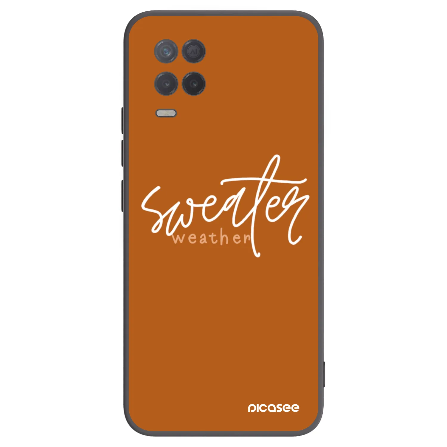 Picasee crna silikonska maskica za Realme 8 5G - Sweater weather