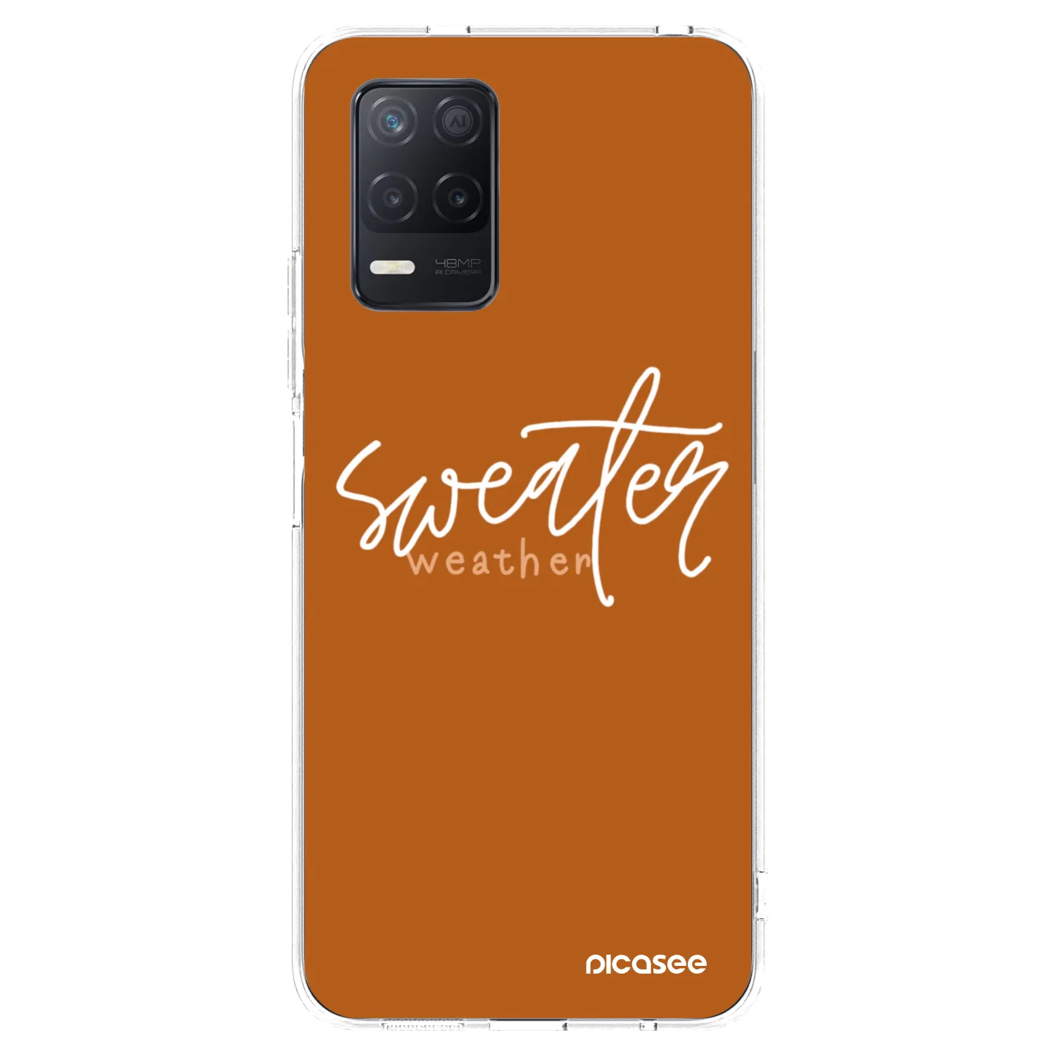 Picasee silikonska prozirna maskica za Realme 8 5G - Sweater weather