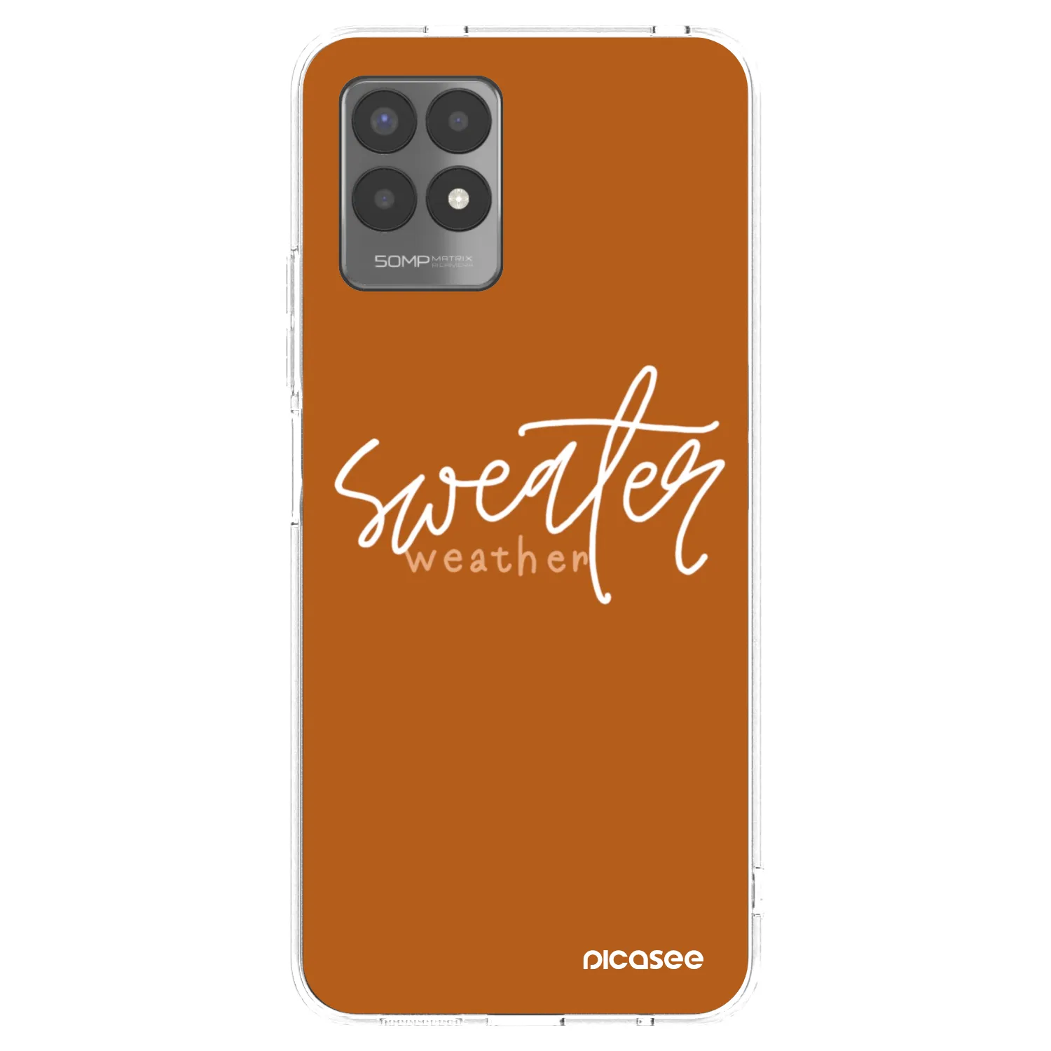 Picasee silikonska prozirna maskica za Realme 8i - Sweater weather