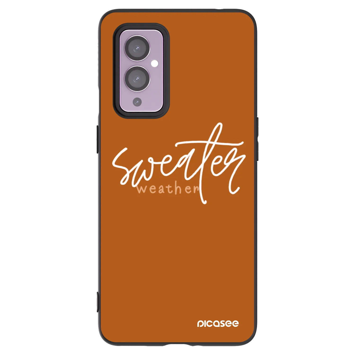Picasee crna silikonska maskica za OnePlus 9 - Sweater weather