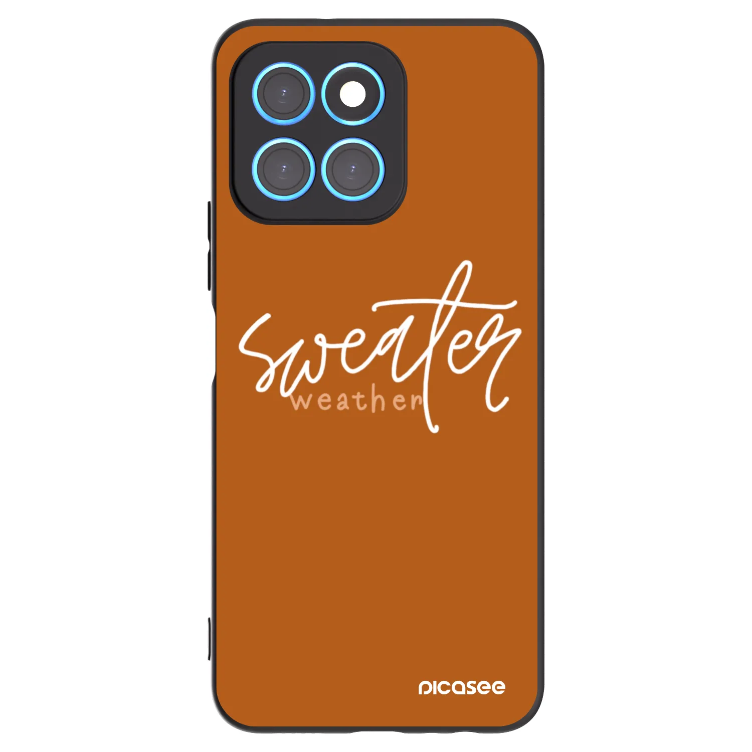 Picasee crna silikonska maskica za Honor X8 5G - Sweater weather
