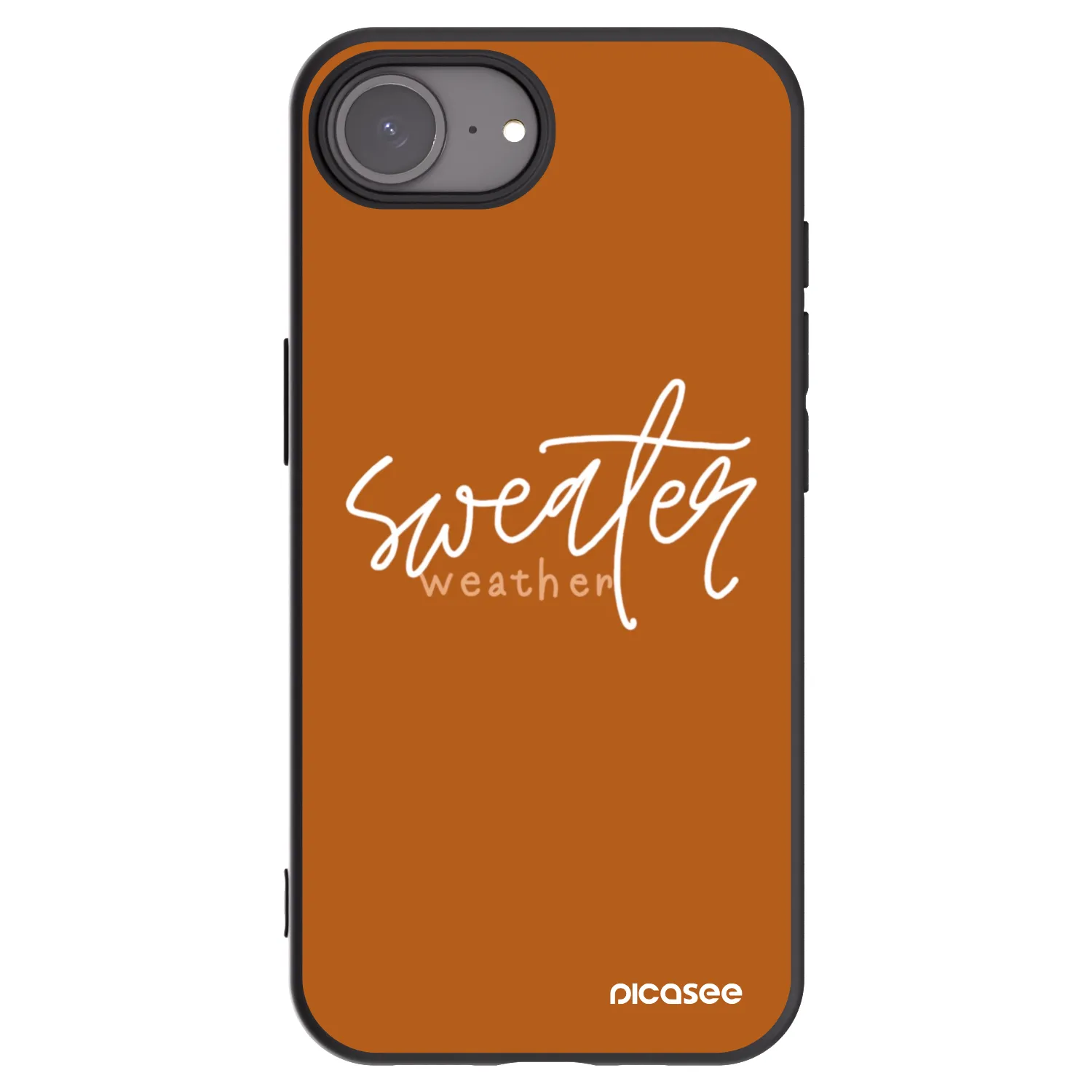 Picasee crna silikonska maskica za Apple iPhone 17e - Sweater weather