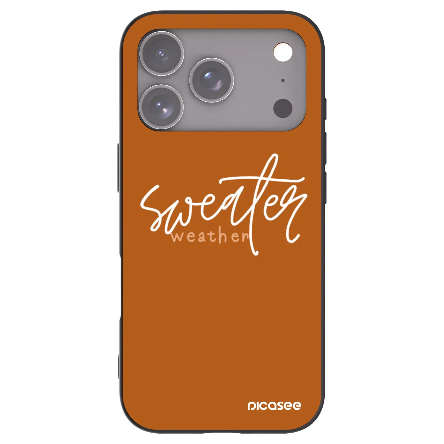 Picasee crna silikonska maskica za Apple iPhone 18 Pro - Sweater weather