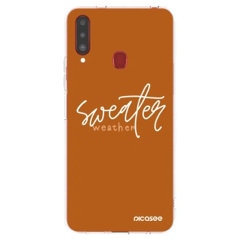 Picasee silikonska prozirna maskica za Samsung Galaxy A20s - Sweater weather
