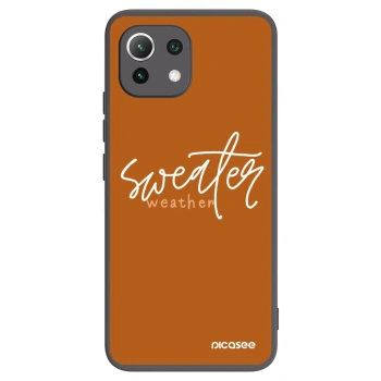 Picasee crna silikonska maskica za Xiaomi 11 Lite 5G NE - Sweater weather