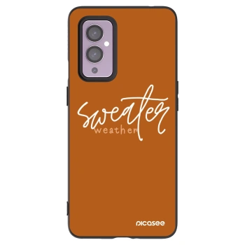 Picasee crna silikonska maskica za OnePlus 9 - Sweater weather