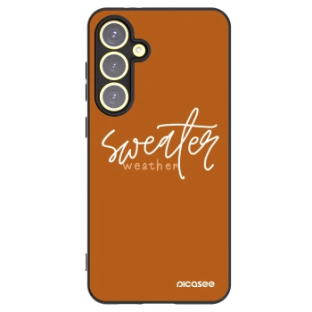 Picasee crna silikonska maskica za Samsung Galaxy S24 FE S721B - Sweater weather