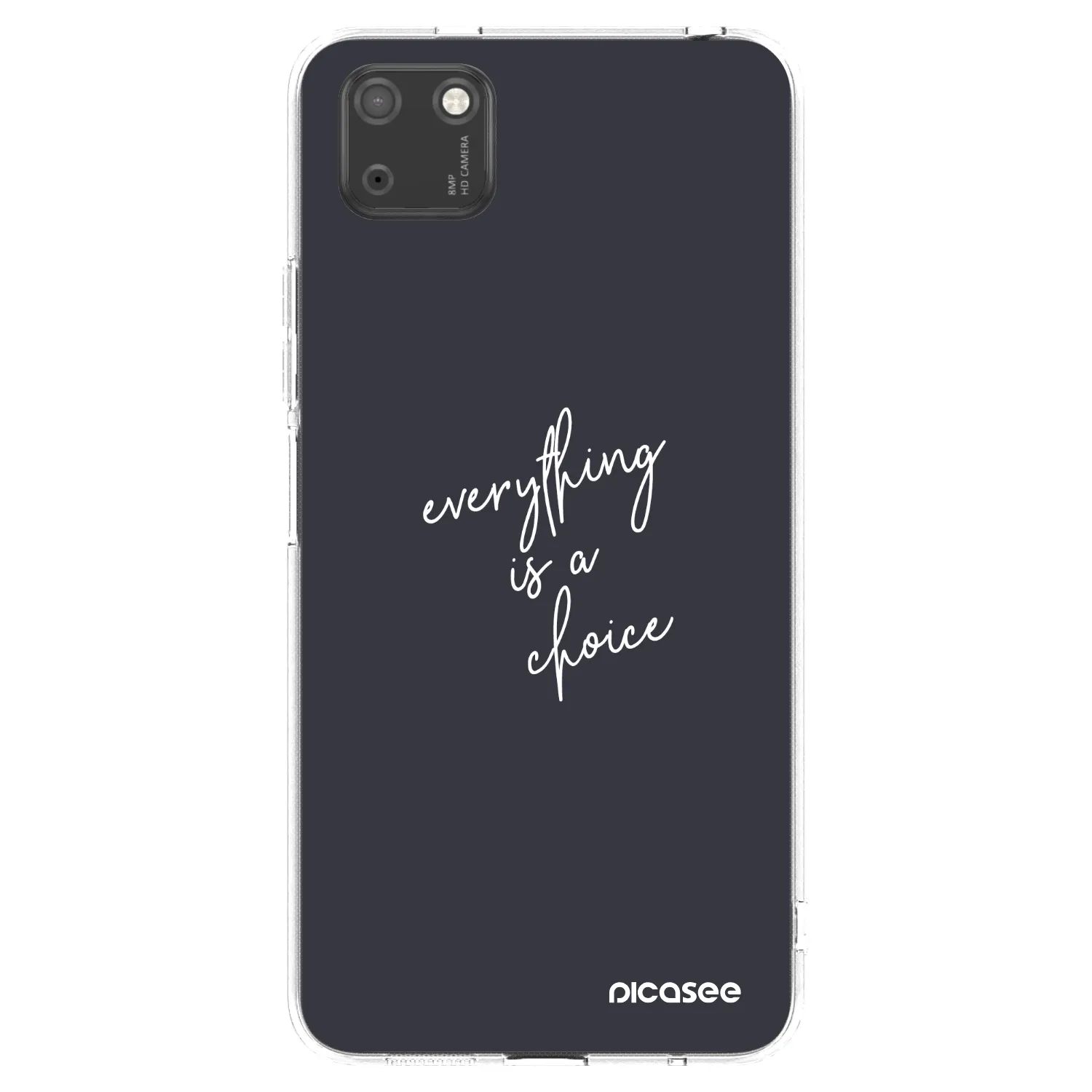 Picasee silikonska prozirna maskica za Huawei Y5P - Everything is a choice