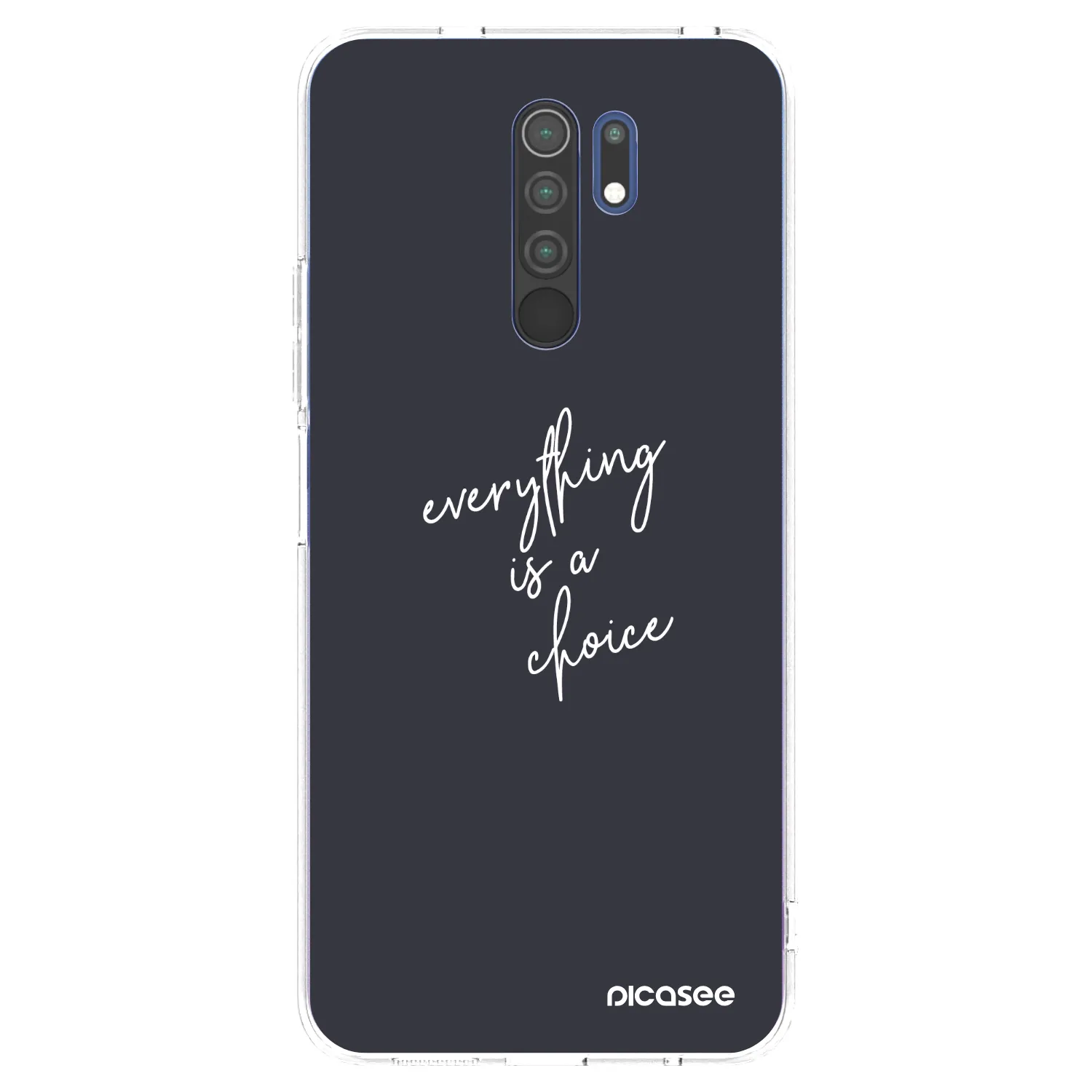 Picasee silikonska prozirna maskica za Xiaomi Redmi 9 - Everything is a choice